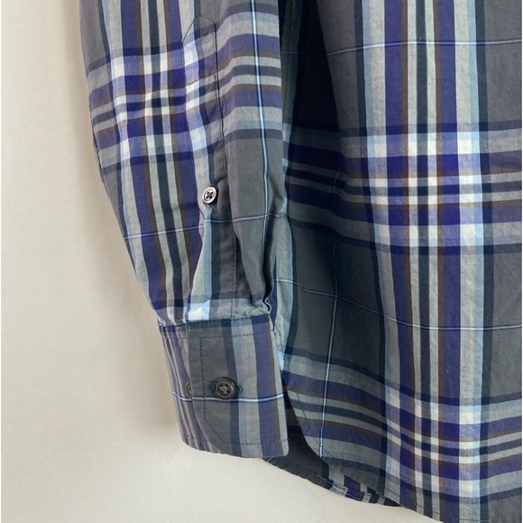 Banana Republic Plaid Button Down Shirt size small (14-14.5)100% cotton. - Picture 7 of 12